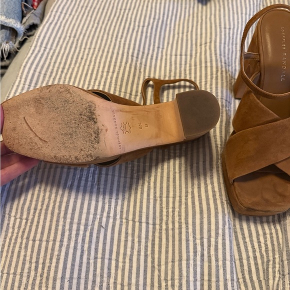 Loeffler Randall Tan Suede Platform Sandals - Picture 6 of 11